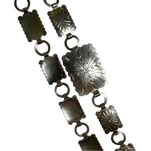 Concho belt Silver rectangle square cowboy cowgirl western metal statement boho